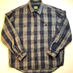 Cabelas Flannel Plaid Button Up Size Large